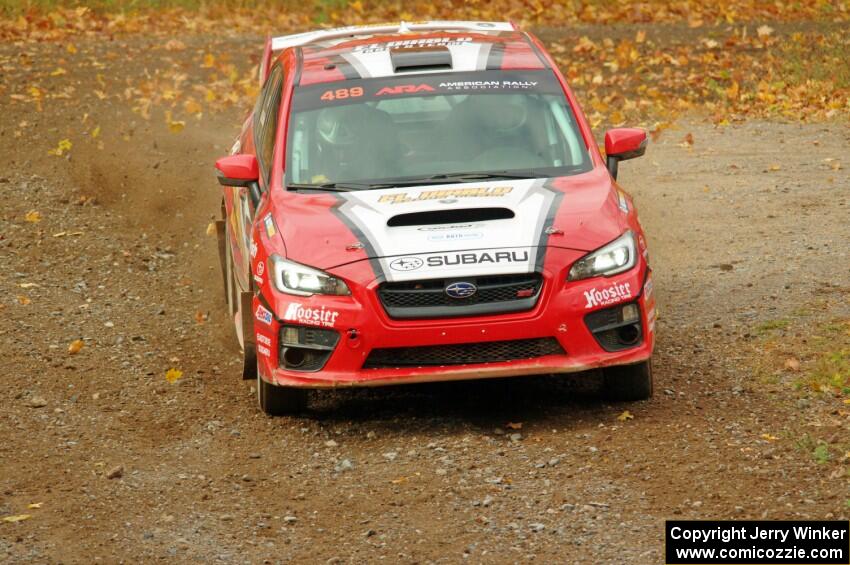 Matt Dickinson / Daniel Piker Subaru WRX STi comes through the spectator point on SS9, Arvon-Silver I.