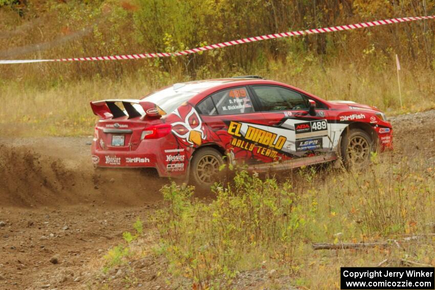 Matt Dickinson / Daniel Piker Subaru WRX STi comes through the spectator point on SS9, Arvon-Silver I.