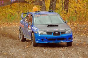 Zach Whitebread / Cameron Carr Subaru WRX STi comes through the spectator point on SS9, Arvon-Silver I.