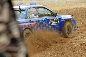 Zach Whitebread / Cameron Carr Subaru WRX STi comes through the spectator point on SS9, Arvon-Silver I.