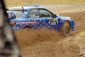 Zach Whitebread / Cameron Carr Subaru WRX STi comes through the spectator point on SS9, Arvon-Silver I.