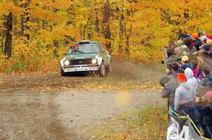 Seamus Burke / Martin Brady Ford Escort Mk. II comes through the spectator point on SS9, Arvon-Silver I.