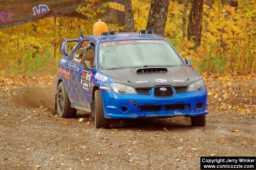 Zach Whitebread / Cameron Carr Subaru WRX STi comes through the spectator point on SS9, Arvon-Silver I.