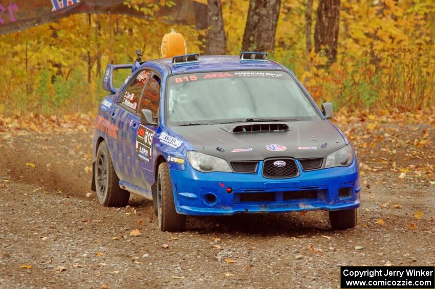 Zach Whitebread / Cameron Carr Subaru WRX STi comes through the spectator point on SS9, Arvon-Silver I.