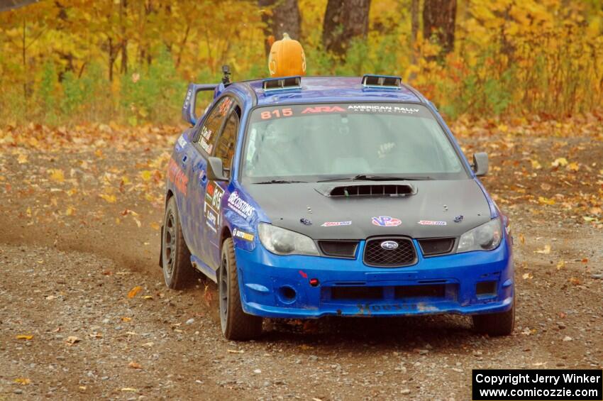 Zach Whitebread / Cameron Carr Subaru WRX STi comes through the spectator point on SS9, Arvon-Silver I.