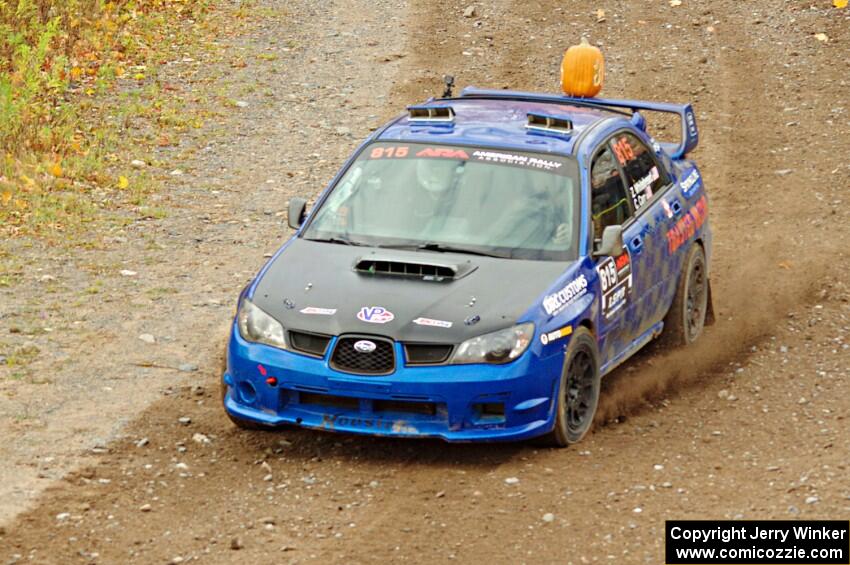 Zach Whitebread / Cameron Carr Subaru WRX STi comes through the spectator point on SS9, Arvon-Silver I.