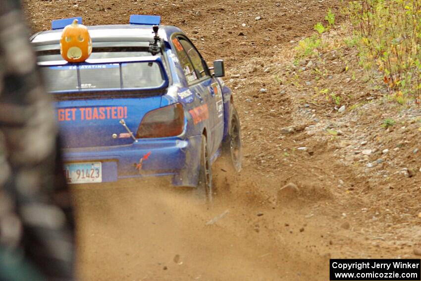 Zach Whitebread / Cameron Carr Subaru WRX STi comes through the spectator point on SS9, Arvon-Silver I.