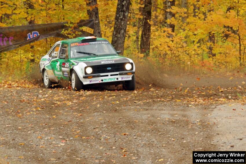 Seamus Burke / Martin Brady Ford Escort Mk. II comes through the spectator point on SS9, Arvon-Silver I.