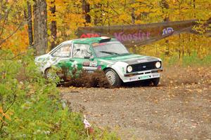 Seamus Burke / Martin Brady Ford Escort Mk. II comes through the spectator point on SS9, Arvon-Silver I.