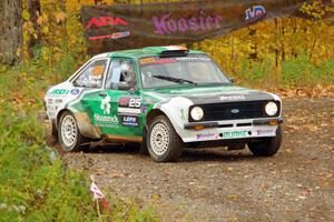 Seamus Burke / Martin Brady Ford Escort Mk. II comes through the spectator point on SS9, Arvon-Silver I.