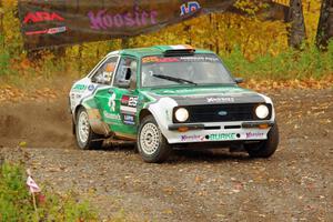 Seamus Burke / Martin Brady Ford Escort Mk. II comes through the spectator point on SS9, Arvon-Silver I.