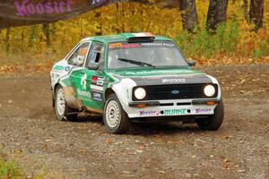 Seamus Burke / Martin Brady Ford Escort Mk. II comes through the spectator point on SS9, Arvon-Silver I.