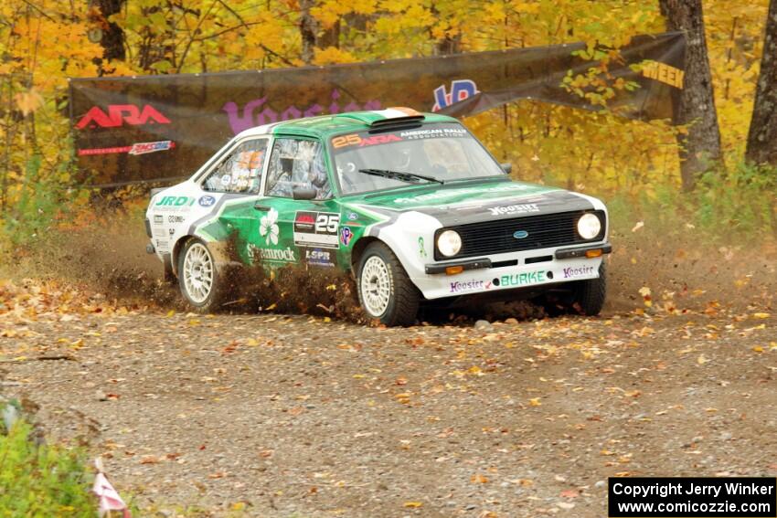 Seamus Burke / Martin Brady Ford Escort Mk. II comes through the spectator point on SS9, Arvon-Silver I.