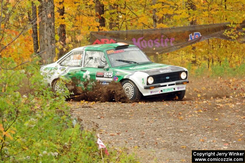 Seamus Burke / Martin Brady Ford Escort Mk. II comes through the spectator point on SS9, Arvon-Silver I.