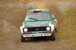 Seamus Burke / Martin Brady Ford Escort Mk. II comes through the spectator point on SS9, Arvon-Silver I.