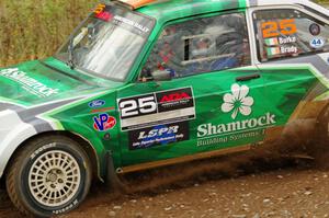 Seamus Burke / Martin Brady Ford Escort Mk. II comes through the spectator point on SS9, Arvon-Silver I.