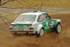 Seamus Burke / Martin Brady Ford Escort Mk. II comes through the spectator point on SS9, Arvon-Silver I.