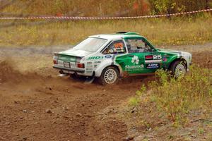 Seamus Burke / Martin Brady Ford Escort Mk. II comes through the spectator point on SS9, Arvon-Silver I.