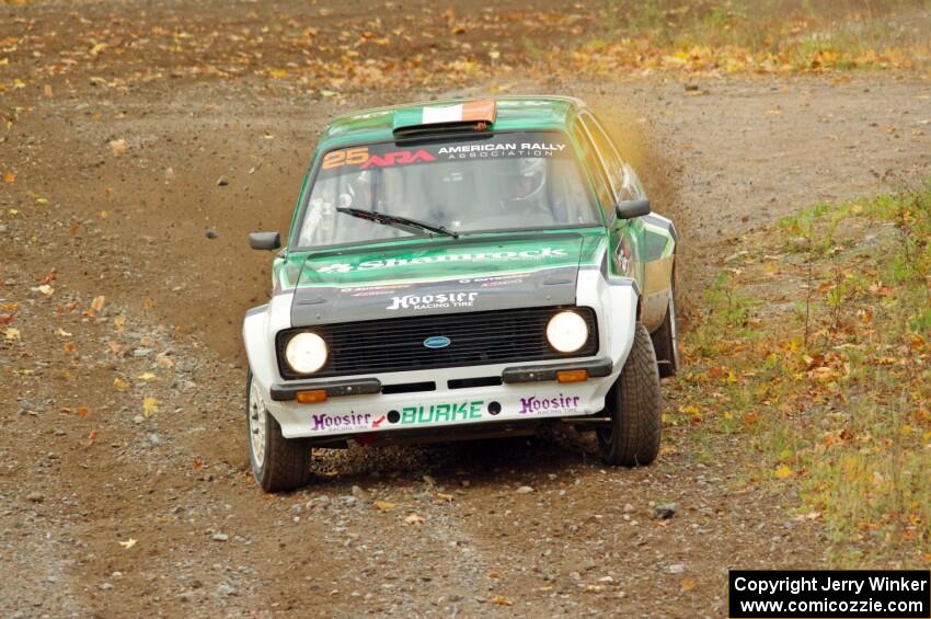 Seamus Burke / Martin Brady Ford Escort Mk. II comes through the spectator point on SS9, Arvon-Silver I.