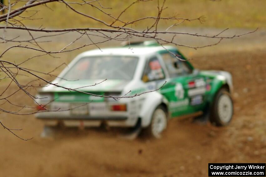 Seamus Burke / Martin Brady Ford Escort Mk. II comes through the spectator point on SS9, Arvon-Silver I.