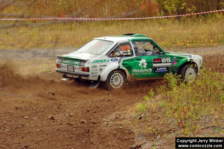 Seamus Burke / Martin Brady Ford Escort Mk. II comes through the spectator point on SS9, Arvon-Silver I.