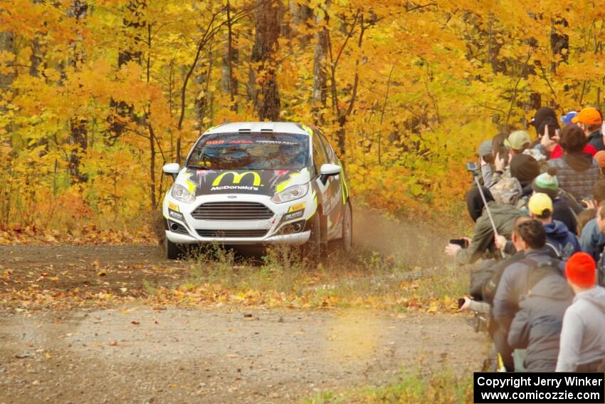 Ryan Booth / Rhianon Gelsomino Ford Fiesta R2T comes through the spectator point on SS9, Arvon-Silver I.