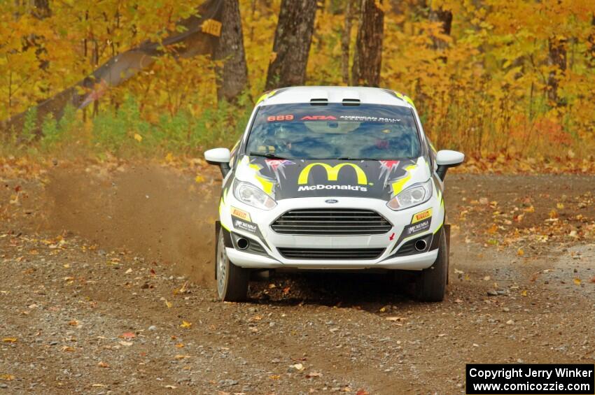 Ryan Booth / Rhianon Gelsomino Ford Fiesta R2T comes through the spectator point on SS9, Arvon-Silver I.