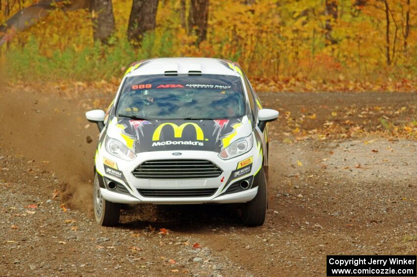 Ryan Booth / Rhianon Gelsomino Ford Fiesta R2T comes through the spectator point on SS9, Arvon-Silver I.