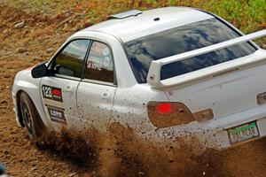 Mike Engle / Brian Arpke Subaru WRX STi comes through the spectator point on SS9, Arvon-Silver I.