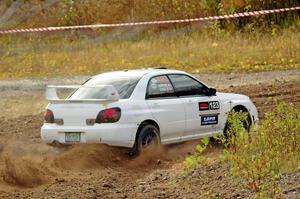 Mike Engle / Brian Arpke Subaru WRX STi comes through the spectator point on SS9, Arvon-Silver I.