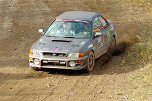 Jordan Locher / Tom Addison Subaru Impreza 2.5RS comes through the spectator point on SS9, Arvon-Silver I.