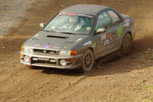 Jordan Locher / Tom Addison Subaru Impreza 2.5RS comes through the spectator point on SS9, Arvon-Silver I.