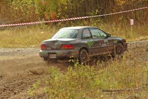 Jordan Locher / Tom Addison Subaru Impreza 2.5RS comes through the spectator point on SS9, Arvon-Silver I.