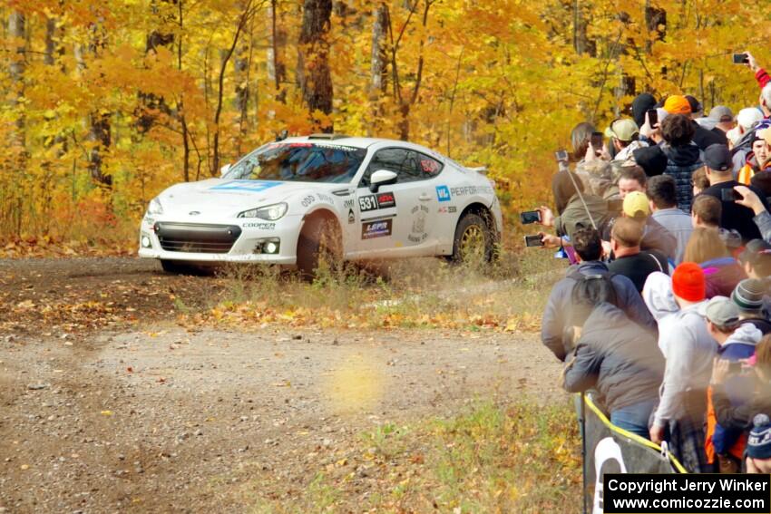 John Kosmatka / Kristin Kosmatka Subaru BRZ comes through the spectator point on SS9, Arvon-Silver I.