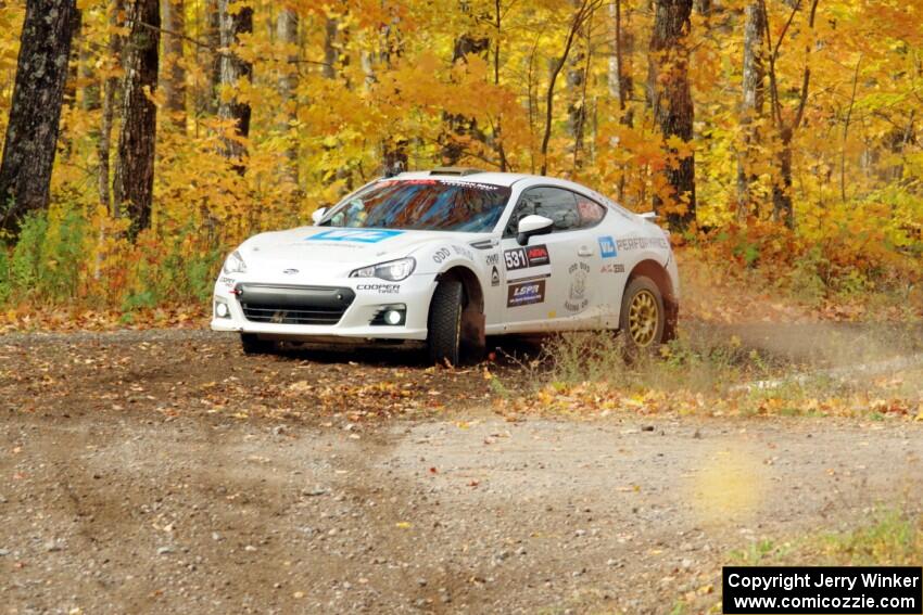 John Kosmatka / Kristin Kosmatka Subaru BRZ comes through the spectator point on SS9, Arvon-Silver I.