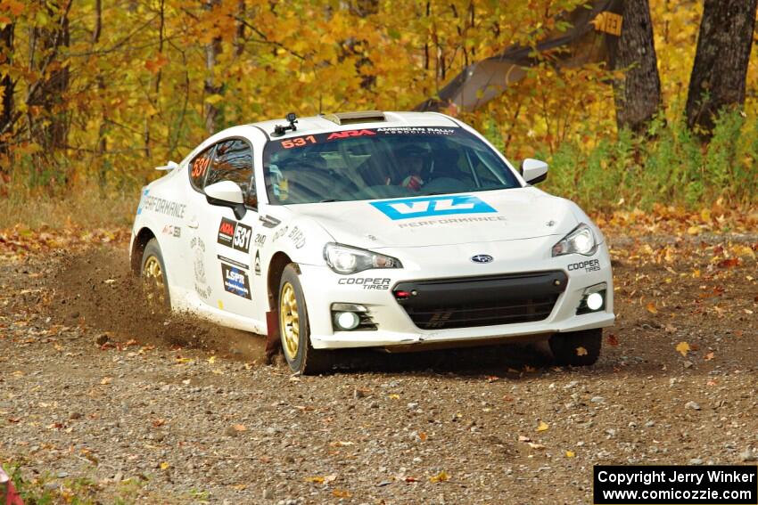 John Kosmatka / Kristin Kosmatka Subaru BRZ comes through the spectator point on SS9, Arvon-Silver I.