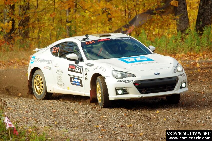 John Kosmatka / Kristin Kosmatka Subaru BRZ comes through the spectator point on SS9, Arvon-Silver I.