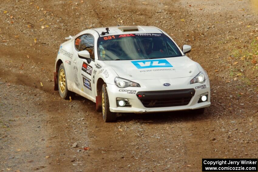 John Kosmatka / Kristin Kosmatka Subaru BRZ comes through the spectator point on SS9, Arvon-Silver I.