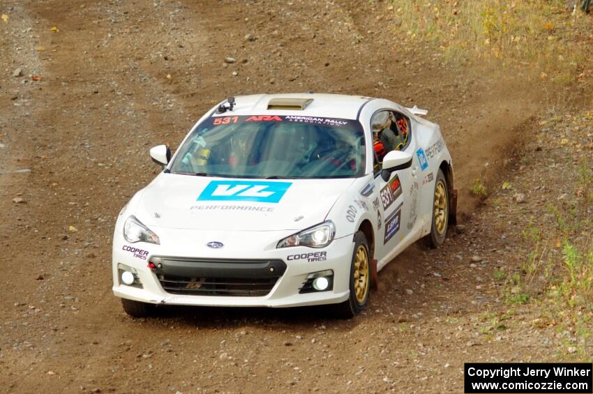 John Kosmatka / Kristin Kosmatka Subaru BRZ comes through the spectator point on SS9, Arvon-Silver I.