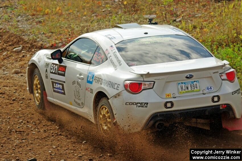 John Kosmatka / Kristin Kosmatka Subaru BRZ comes through the spectator point on SS9, Arvon-Silver I.