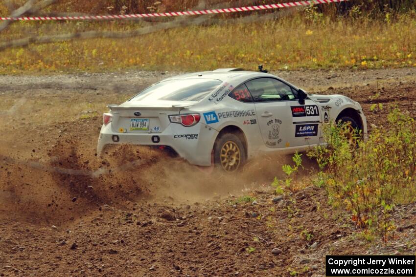 John Kosmatka / Kristin Kosmatka Subaru BRZ comes through the spectator point on SS9, Arvon-Silver I.