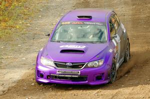 Matt Huuki / Addy Huuki Subaru WRX STi comes through the spectator point on SS9, Arvon-Silver I.