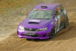 Matt Huuki / Addy Huuki Subaru WRX STi comes through the spectator point on SS9, Arvon-Silver I.