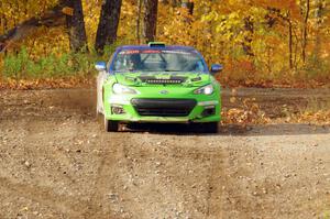 Santiago Iglesias / R.J. Kassel Subaru BRZ comes through the spectator point on SS9, Arvon-Silver I.