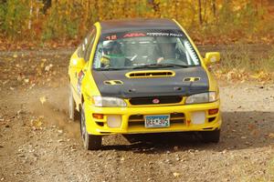 Steve Gingras / Katie Gingras Subaru Impreza comes through the spectator point on SS9, Arvon-Silver I.