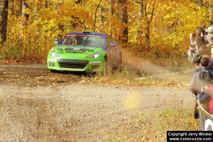 Santiago Iglesias / R.J. Kassel Subaru BRZ comes through the spectator point on SS9, Arvon-Silver I.