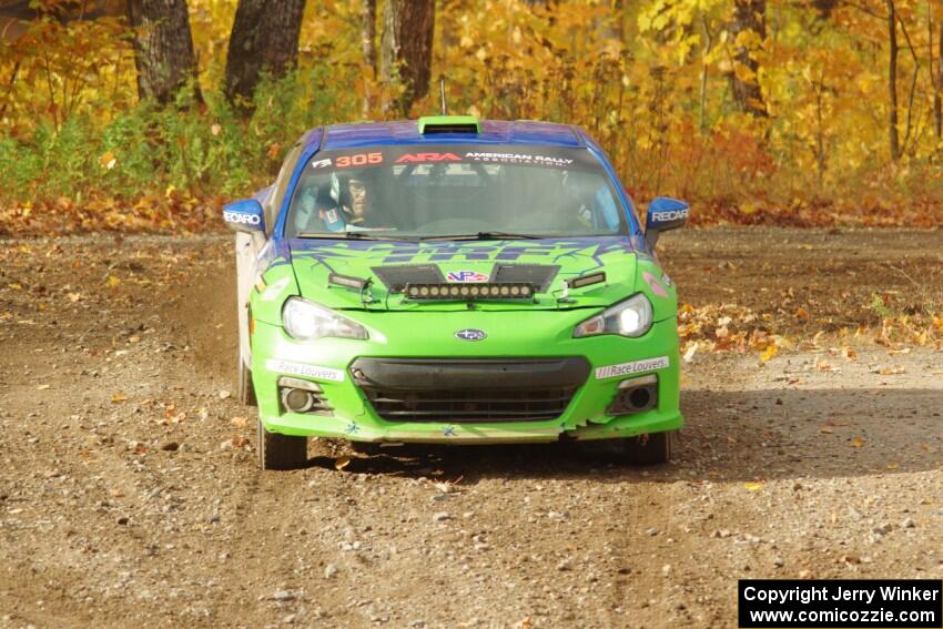 Santiago Iglesias / R.J. Kassel Subaru BRZ comes through the spectator point on SS9, Arvon-Silver I.