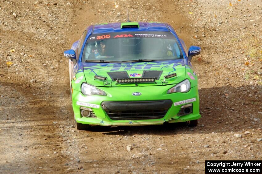 Santiago Iglesias / R.J. Kassel Subaru BRZ comes through the spectator point on SS9, Arvon-Silver I.