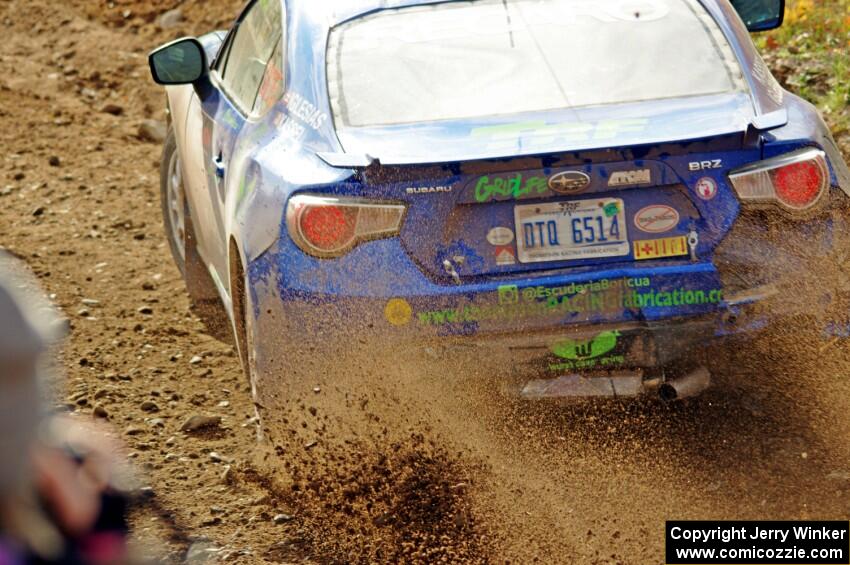 Santiago Iglesias / R.J. Kassel Subaru BRZ comes through the spectator point on SS9, Arvon-Silver I.