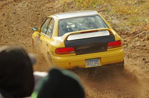 Steve Gingras / Katie Gingras Subaru Impreza comes through the spectator point on SS9, Arvon-Silver I.